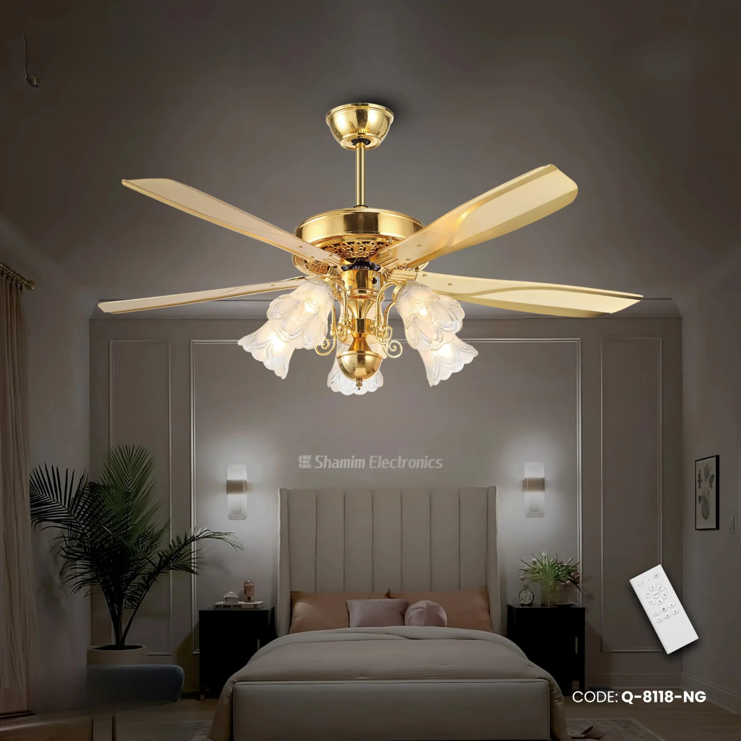 Qulik Luxoria UL 52" Remote Control Under-light Ceiling Fan price in Bangladesh 