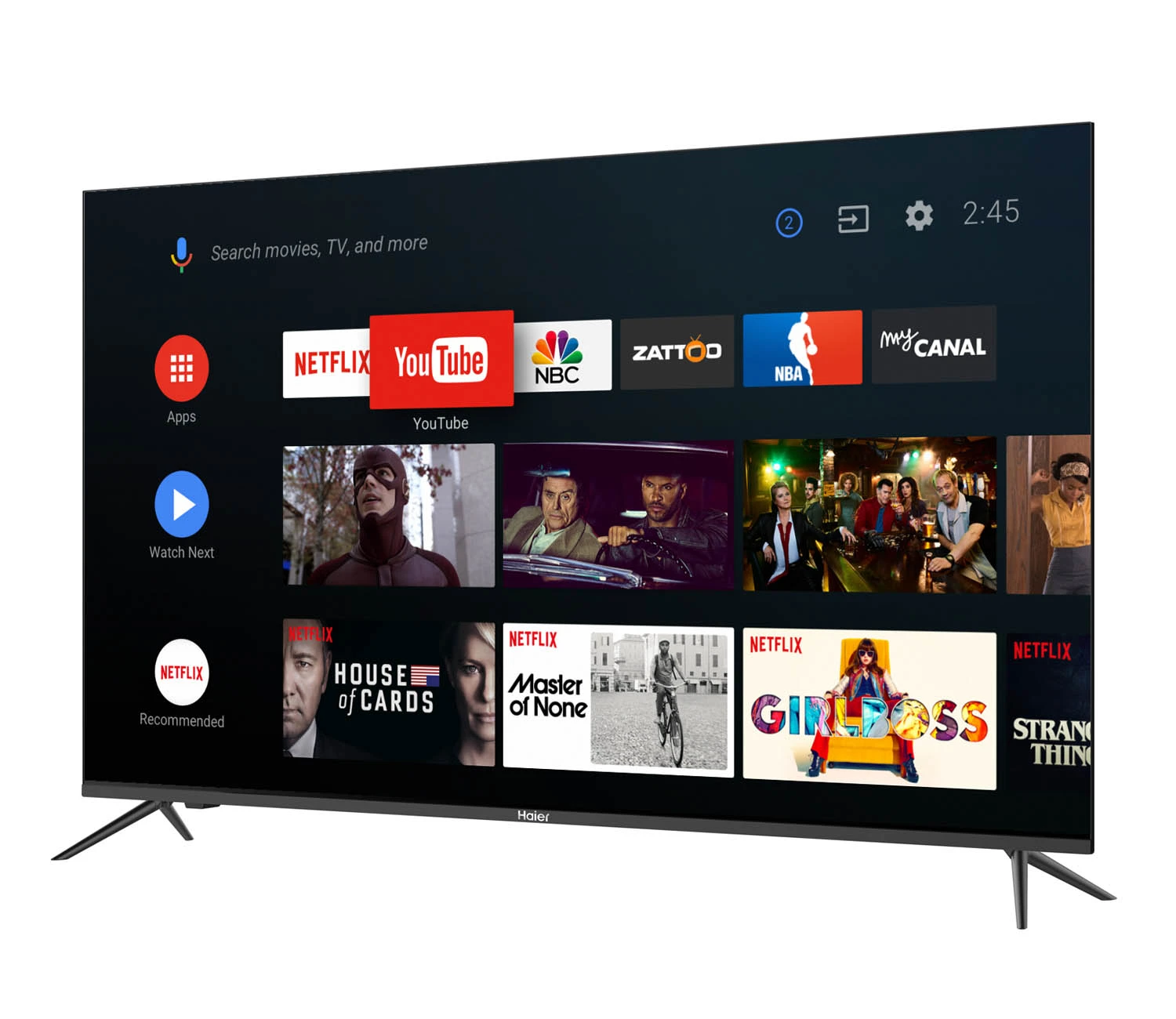 Haier 65" Bezel Less 4K  H65K66UG Google Android 11 Smart TV price in Bangladesh 