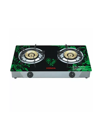 KONKA GAS STOVE (Glass Top, Double Burner)-LPG-KGLPG219JP- price in Bangladesh 