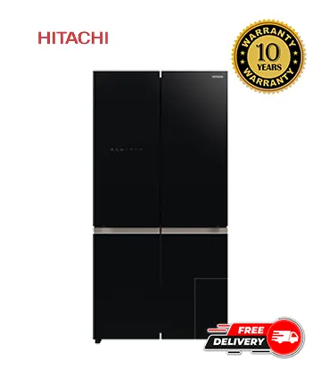 Hitachi 4 Door 638L French Bottom Freezer | R-WB640V0PB (GBK) | price in Bangladesh 